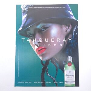 Tanqueray London Dry Gin Print Ad Fashion Portrait British Promotion Advertising